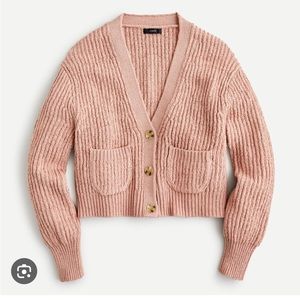 J crew beach cardigan chunky patch pocket size small pink